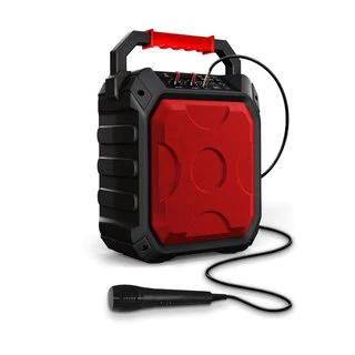 ZIZO Rokr Z1 Portable Bluetooth Speaker with 15W Output LED Dispaly AUX Micro SD USB Line In Jack Rechargeable Battery FM (Red) Universal Red