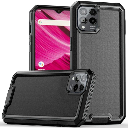 For Revvl 6 Pro 5G Rank Tough Strong Modern Fused Hybrid Case Cover - Black Revvl 6 Pro 5G Black